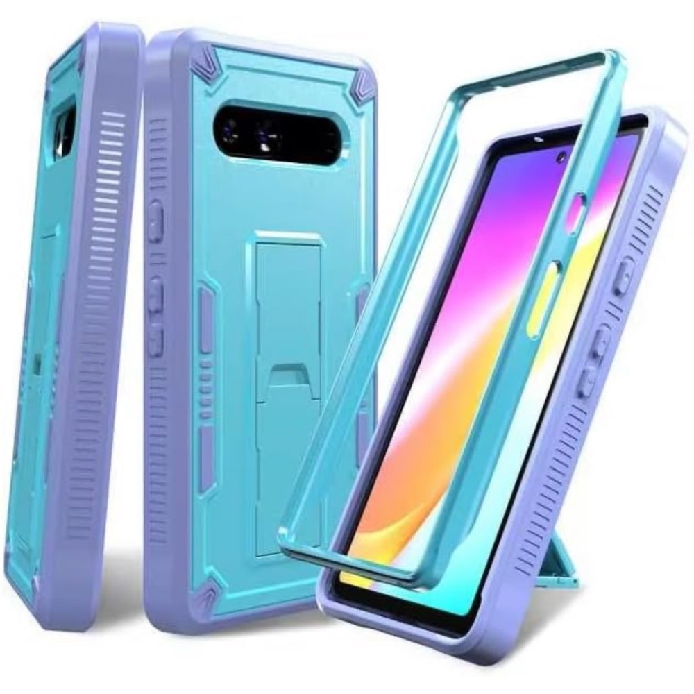 NEW Google Pixel 7A Case Blue And Purple Kickstand